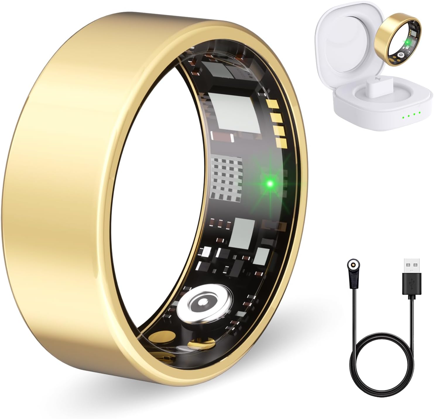 Gold Smart Health Tracker Ring