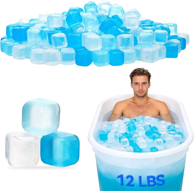 12LBS Reusable Refreezable Ice Cubes for Ice Baths and Coolers
