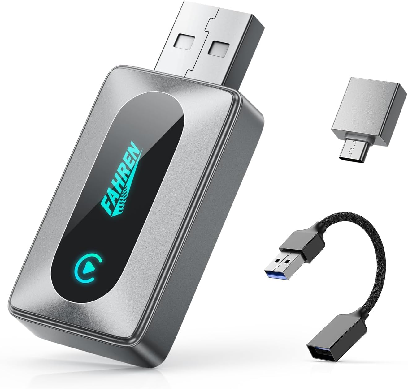 Dual-Mode Wireless CarPlay & Android Auto Adapter with One-Click Switching