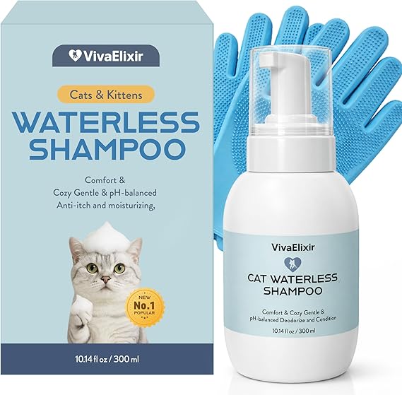 2-in-1 Waterless Cat Shampoo & Conditioner Kit
