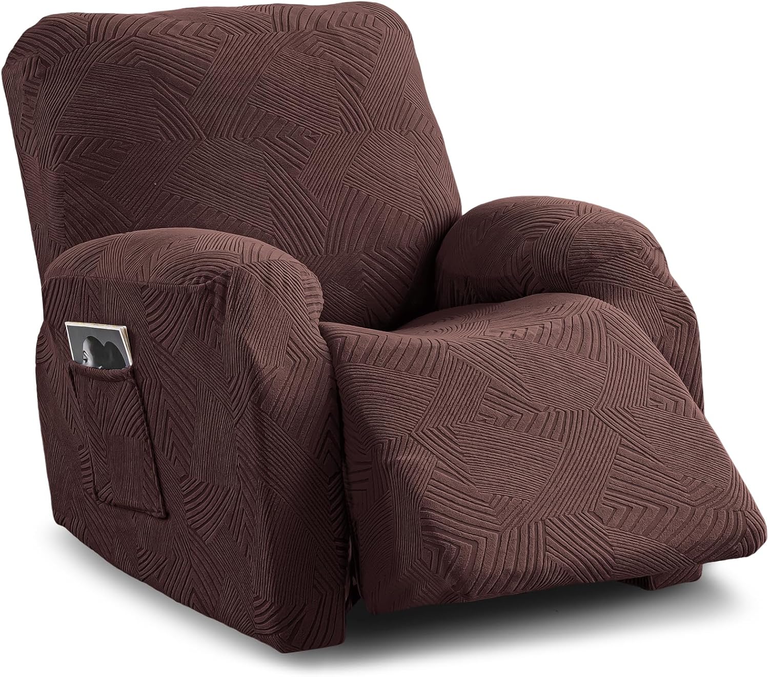 Stretch Geometric Jacquard Recliner Cover