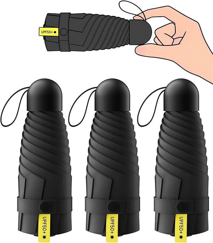Compact Mini Travel Umbrella Three Pack