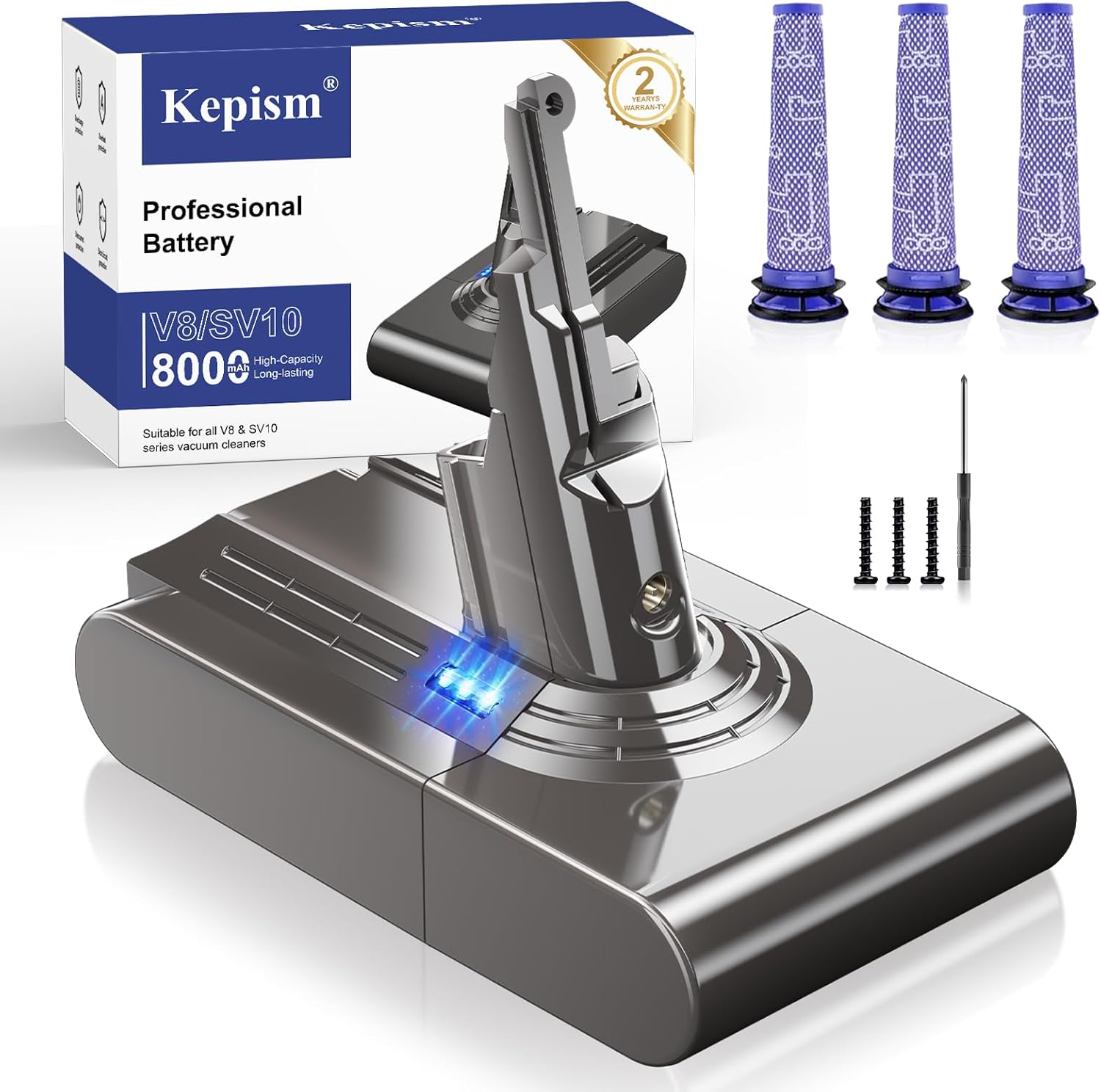 8000mAh Upgraded Battery for Dyson V8