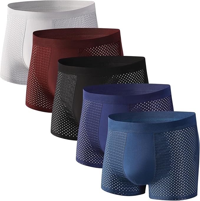 Men’s Bamboo Boxer Briefs 5 Pack Soft