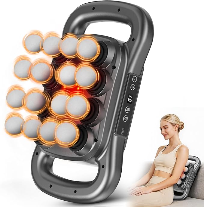 Gunmetal Deep Tissue Percussion Massager Set
