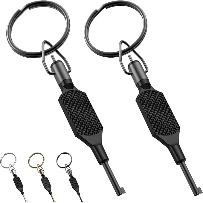 Flat Swivel Handcuff Key with Keyring (2 Pack)