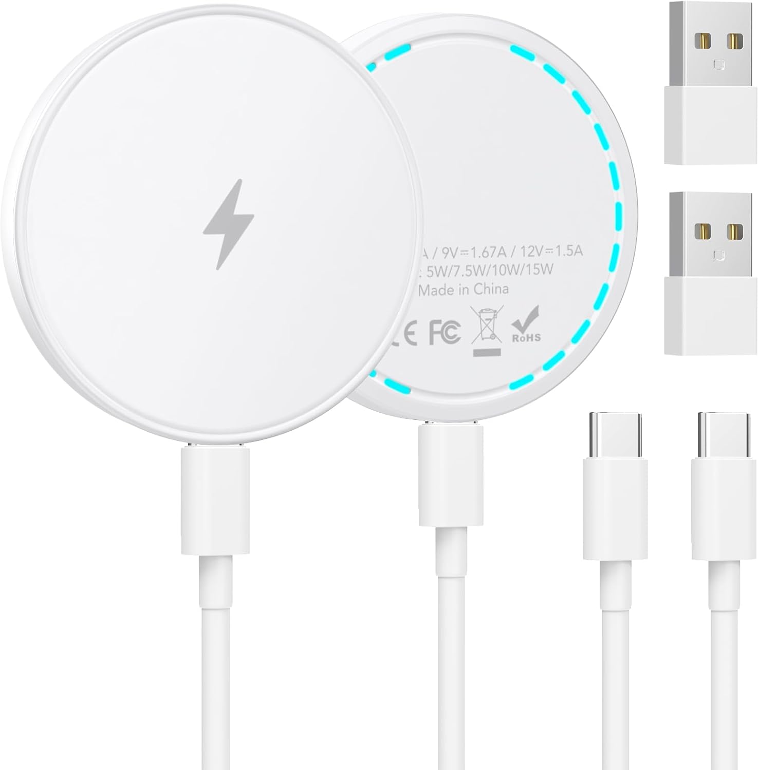 MagSafe-Compatible 15W Magnetic Wireless Charging Duo
