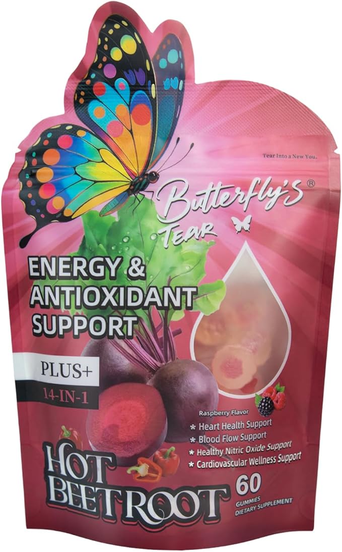 BUTTERFLY’S TEAR Beet Root Nitric Oxide Gummies (Sugar-Free)