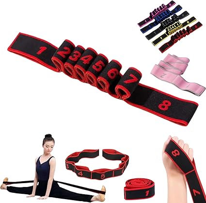 Numbered Multi-Tier Resistance Band for Yoga & Stretching