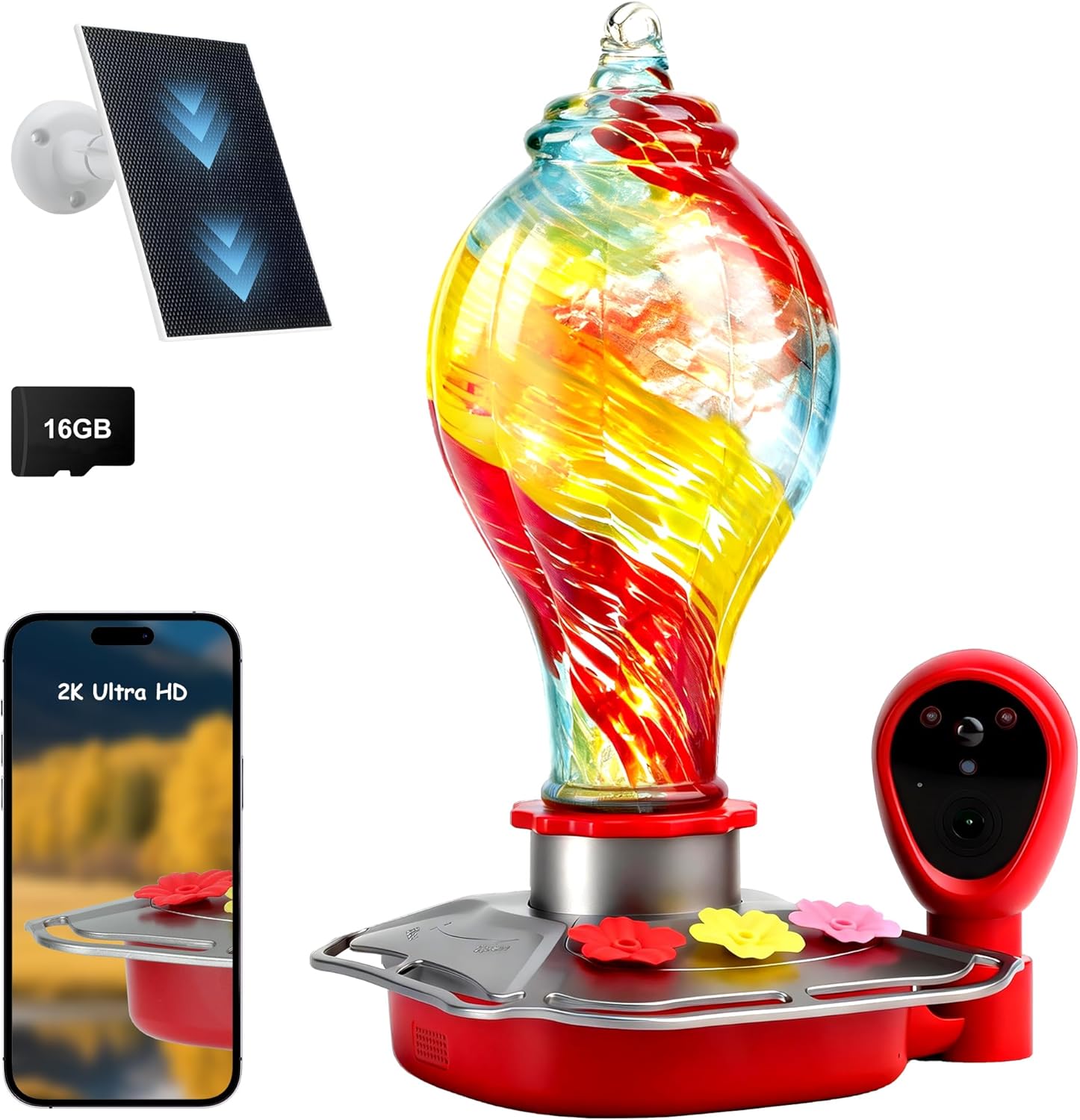 Solar Smart Hummingbird Feeder with Camera