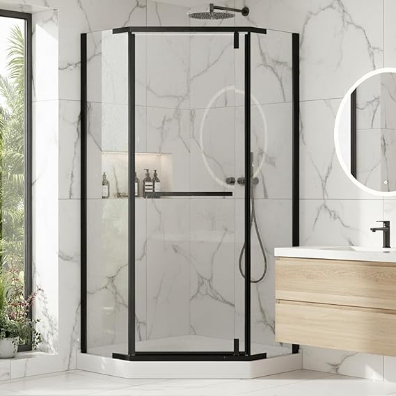 36″ x 72″ Neo-Angle Frameless Corner Shower Door