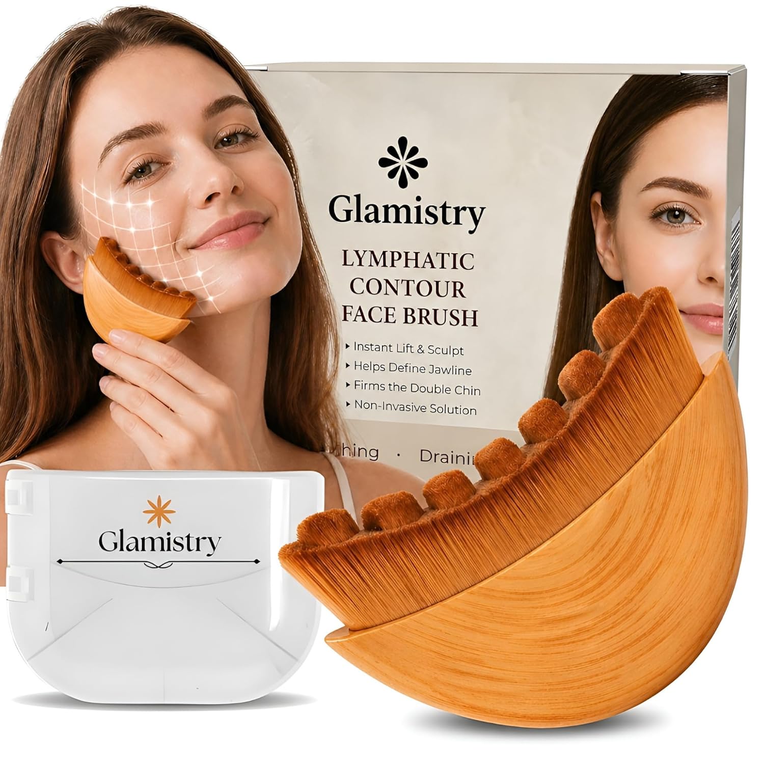 Lymphatic Contour Face Brush with Travel Case
