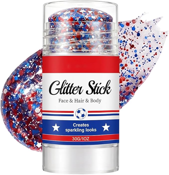 4th of July Patriotic Glitter Stick