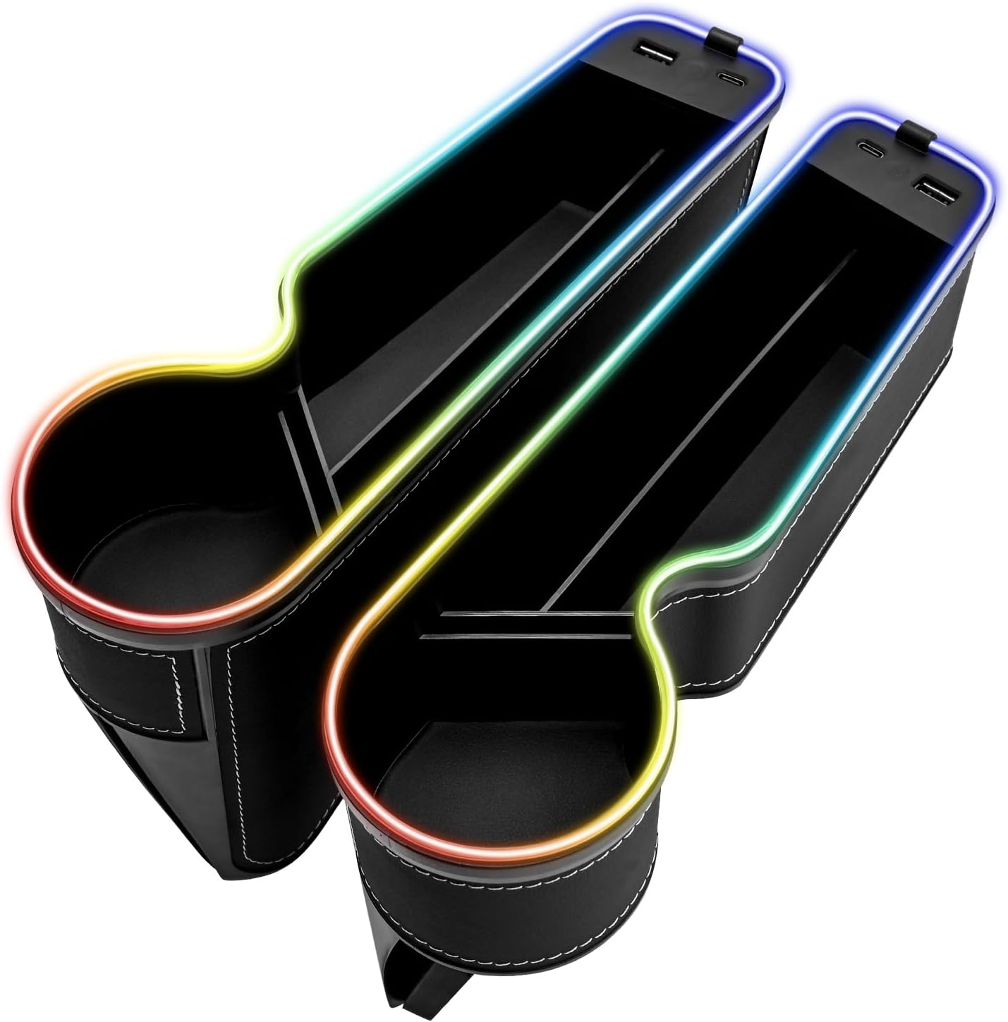 LED Car Seat Gap Organizer Set