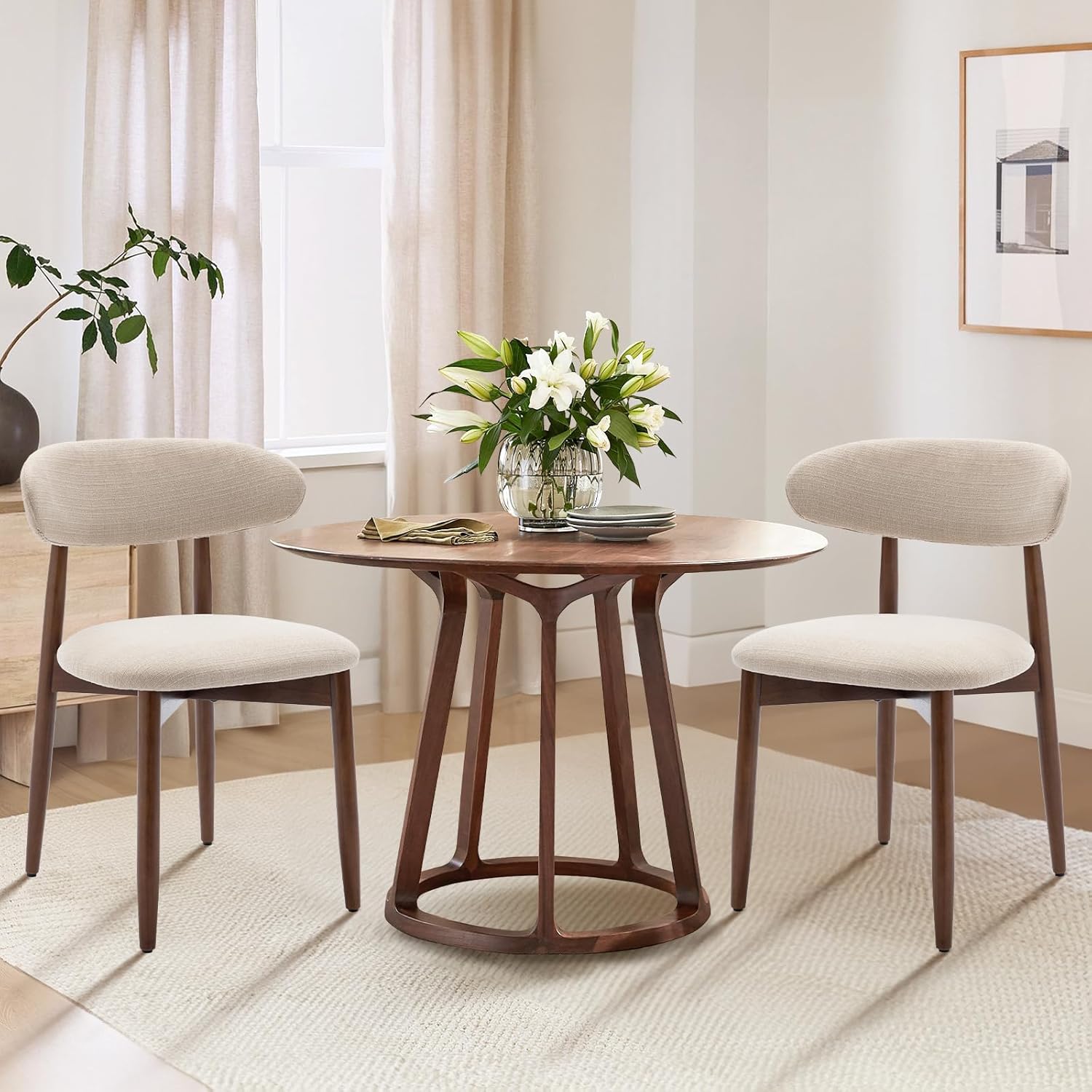 Modern Upholstered Wooden Dining Chairs