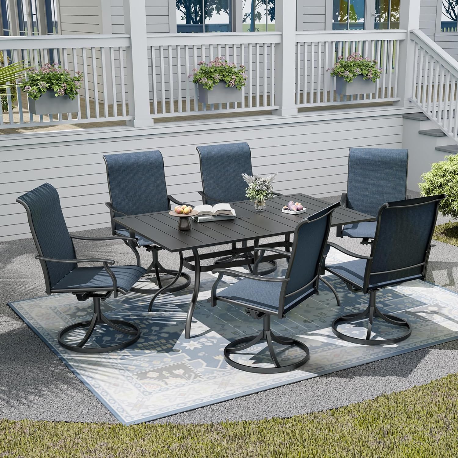 7-Piece Outdoor Patio Dining Set for 6