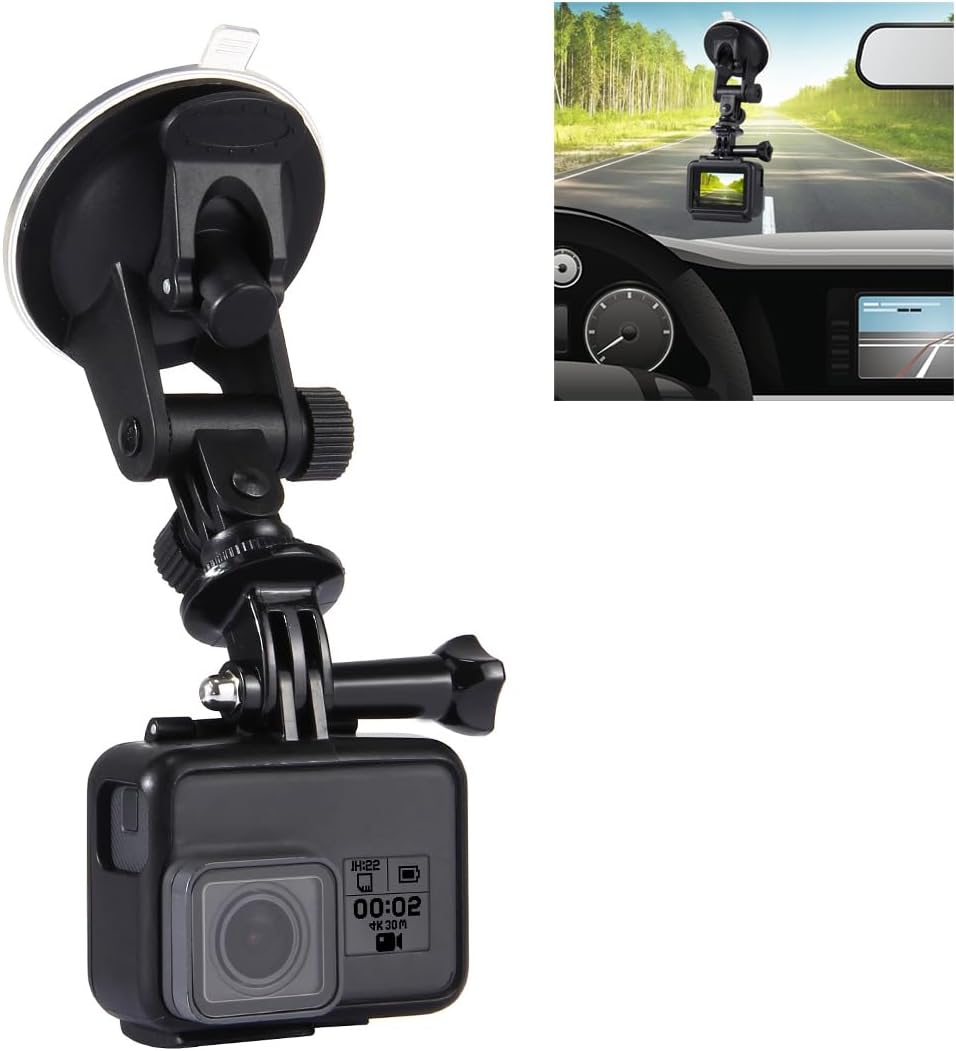 Heavy-Duty Suction Cup Car Mount for Action Cameras