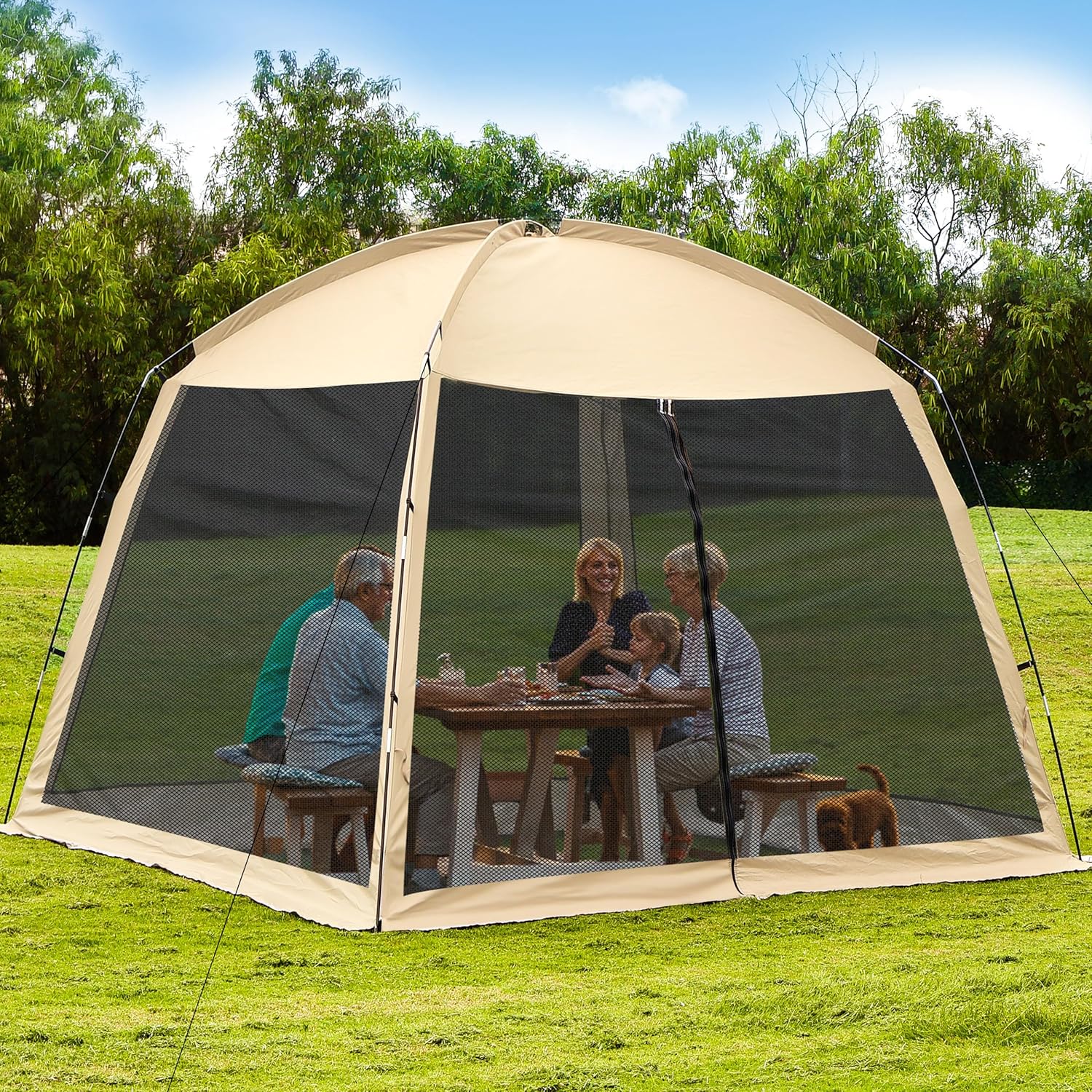 Camping Screen Tent Portable Canopy 8-10 Person Instant Sun Shelter