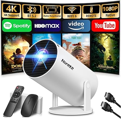 2026 Upgraded Mini Projector with WiFi 6 & Bluetooth 5.2