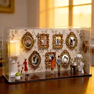 DIY Mini Museum of Us Silhouette Shadow Box Frame Kit with 9 Mini Gold Frames