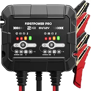 2 Bank 4A Dual Waterproof Car Battery Trickle Charger Maintainer