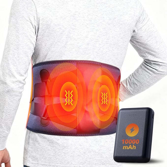10000mAh Cordless Heated Back Massager Wrap