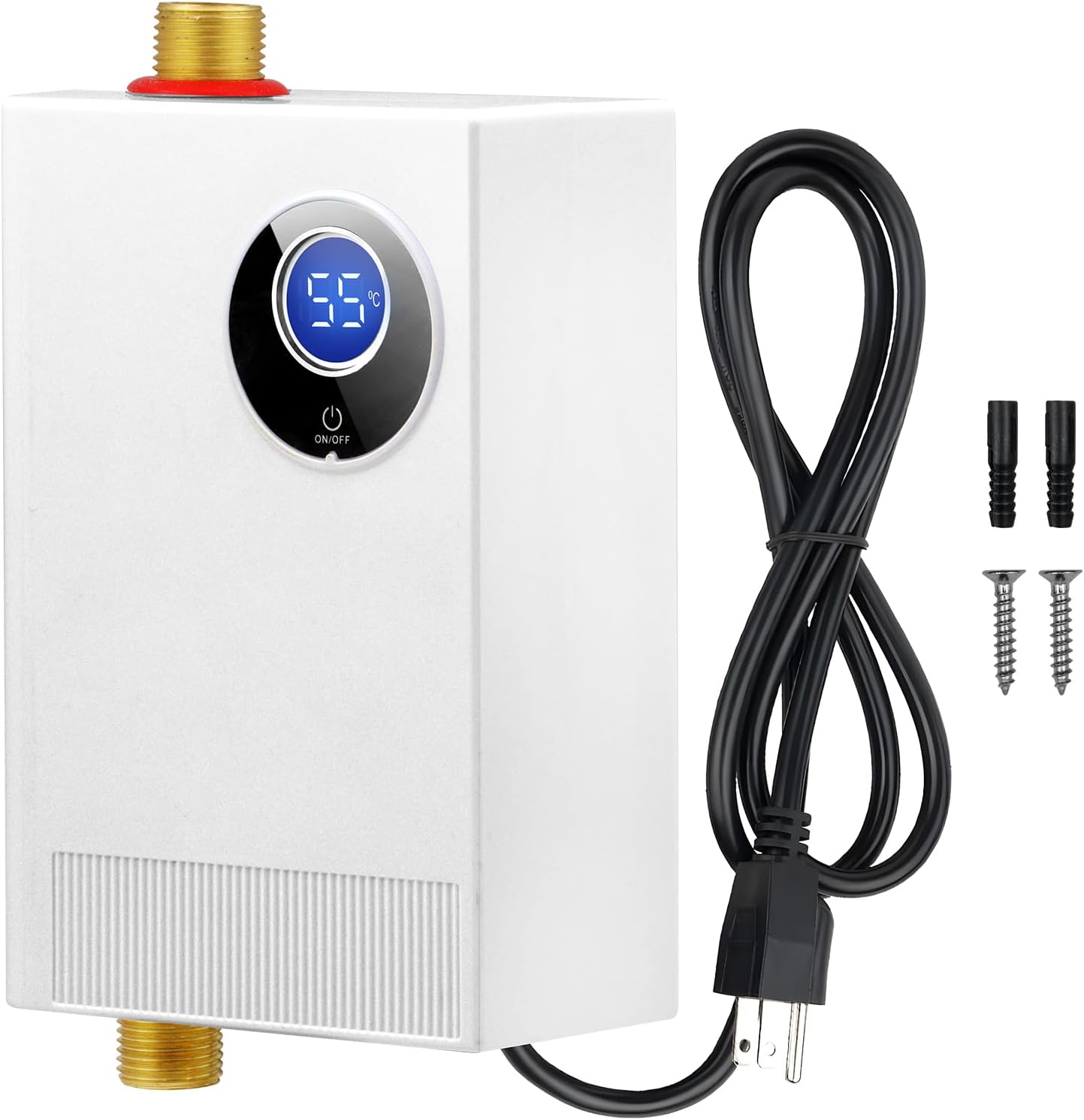 Tankless Water Heater Electric 110V – 3000W Under Sink Instant On-Demand Hot Water Heater with Digital Display for Kitchen, Bathroom & RV