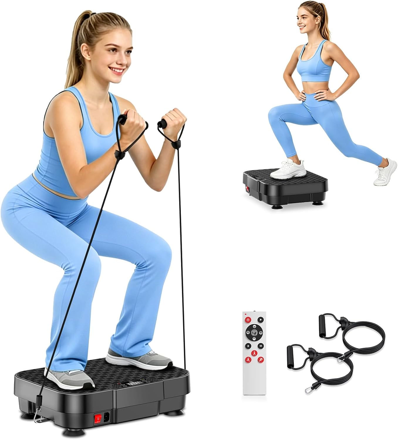 Whole Body Vibration Plate Exercise Machine – 250 Speeds Shake Plate for Lymphatic Drainage, Weight Loss & Muscle Activation