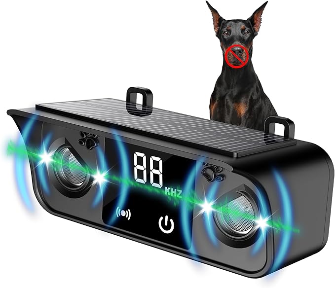 Solar Ultrasonic Dog Bark Deterrent Device