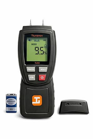 Dual Mode Moisture Meter Pin and Pinless 2 in 1 Detector for Wood Drywall