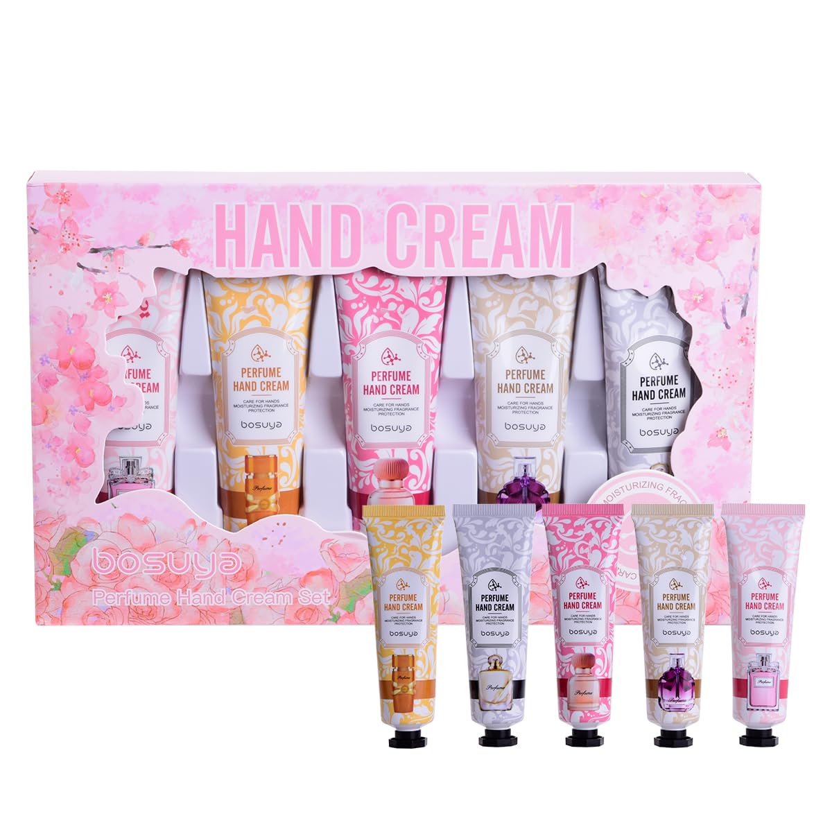 5 Pack Hand Cream Set 30ml Travel Size Gentle Moisturizing Mini Gift Set for Women
