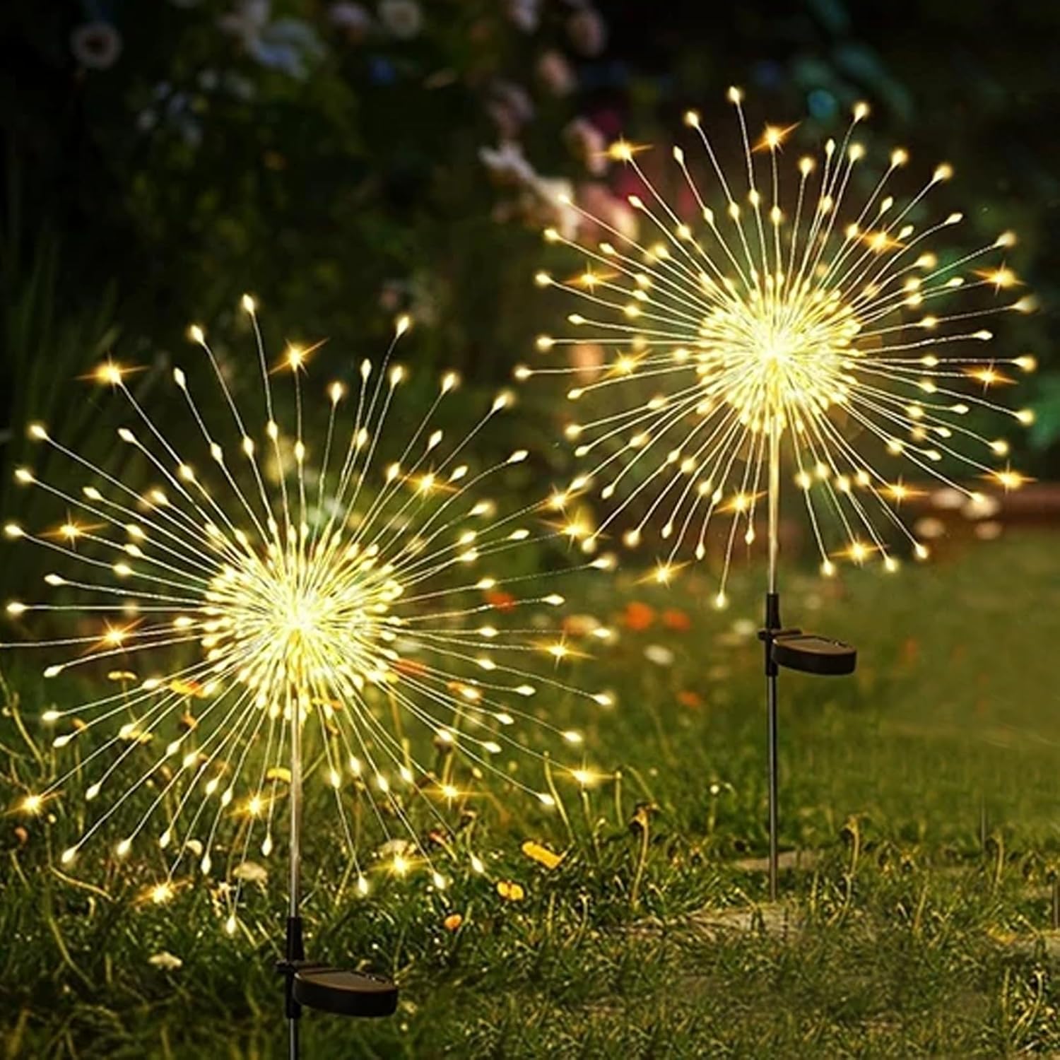 Solar Garden Firework Lights – 2 Pack, 150 LED