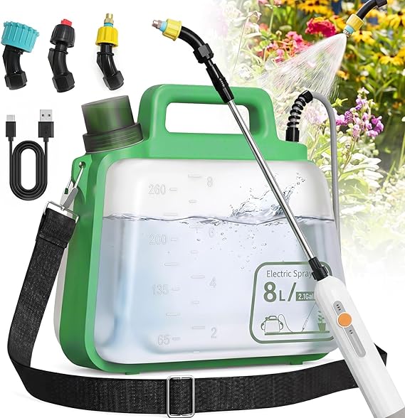 2-Gallon Electric Battery-Powered Garden Sprayer