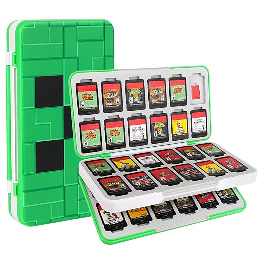 TIKOdirect 48 Switch Game Card Case Cute Kawaii Storage Box with Magnetic Closure