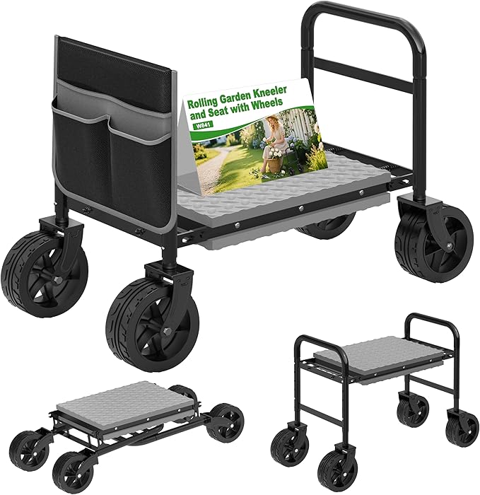 NIUXX 3-in-1 Rolling Garden Kneeler and Seat