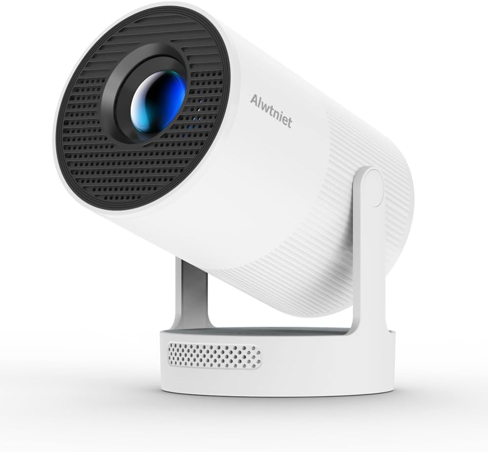 Alwtniet HY300 Ultra Mini Projector WiFi 6 Bluetooth 5.4 Android 14 Smart 4K Support