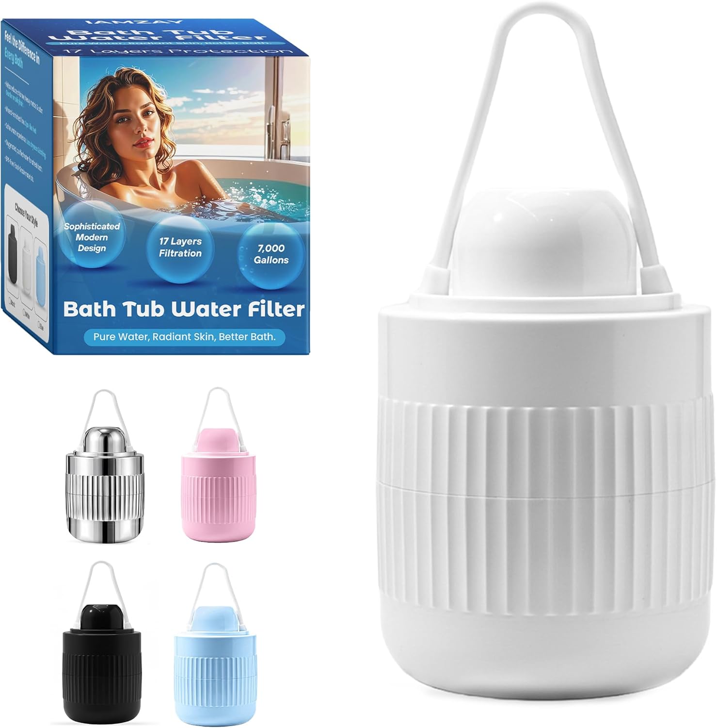17 Stage Premium Leak Proof Bath Water Filter for Tub with Vitamin C and E