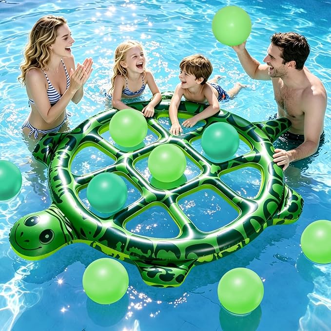 Inflatable Turtle Tic Tac Toe Pool Game