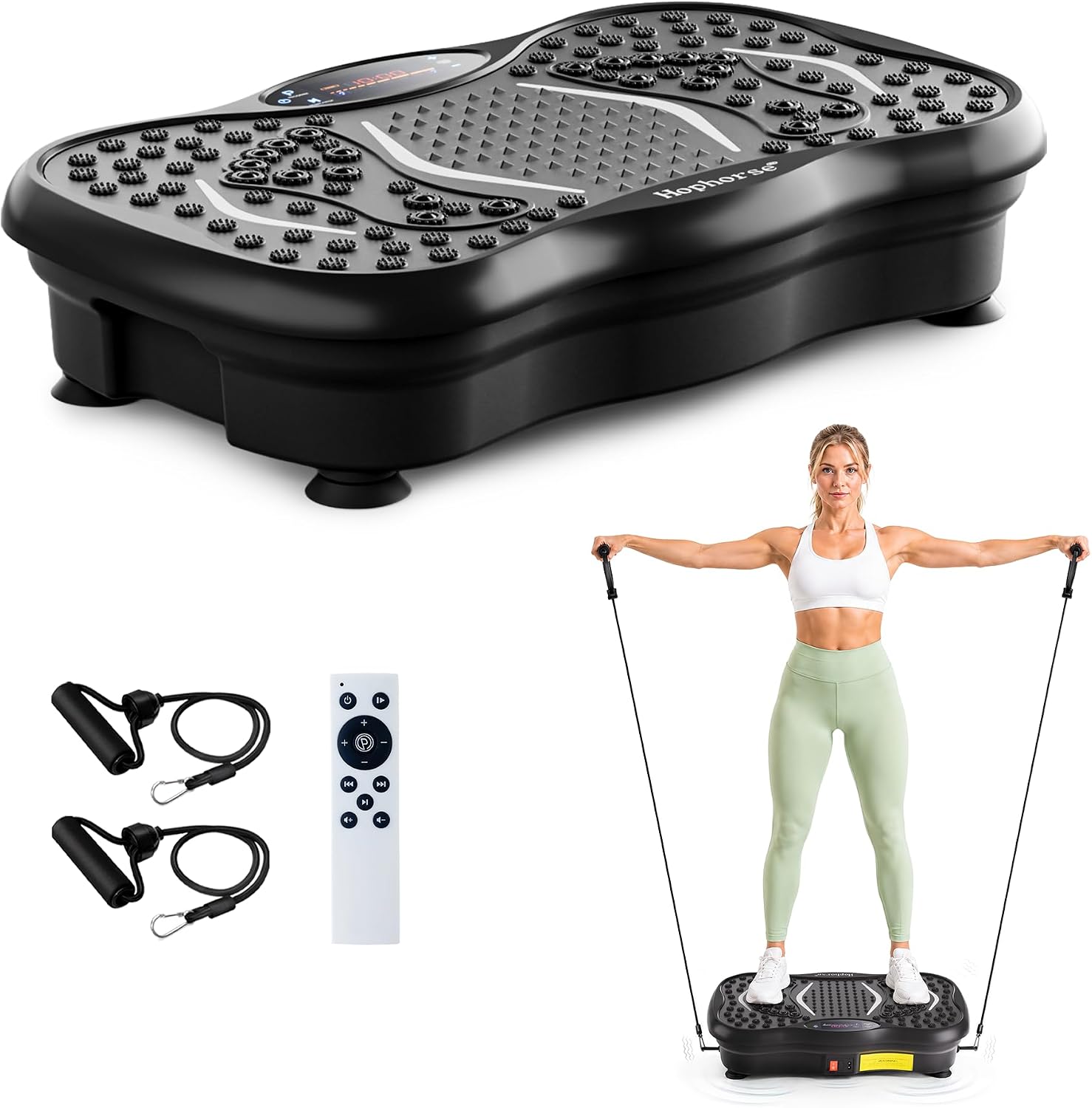 Vibration Plate Exercise Machine 200 Speed Whole Body Fitness Platform 320 Lbs Cap