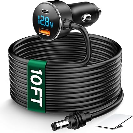 10 FT Starlink Mini DC Power Cable with 12V 24V Car Adapter 3 in 1 Charger