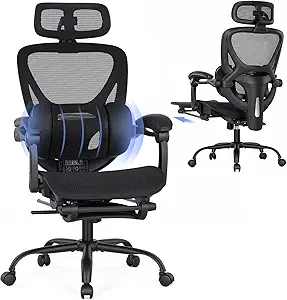 MALOL Ergonomic Mesh Chair with Footrest