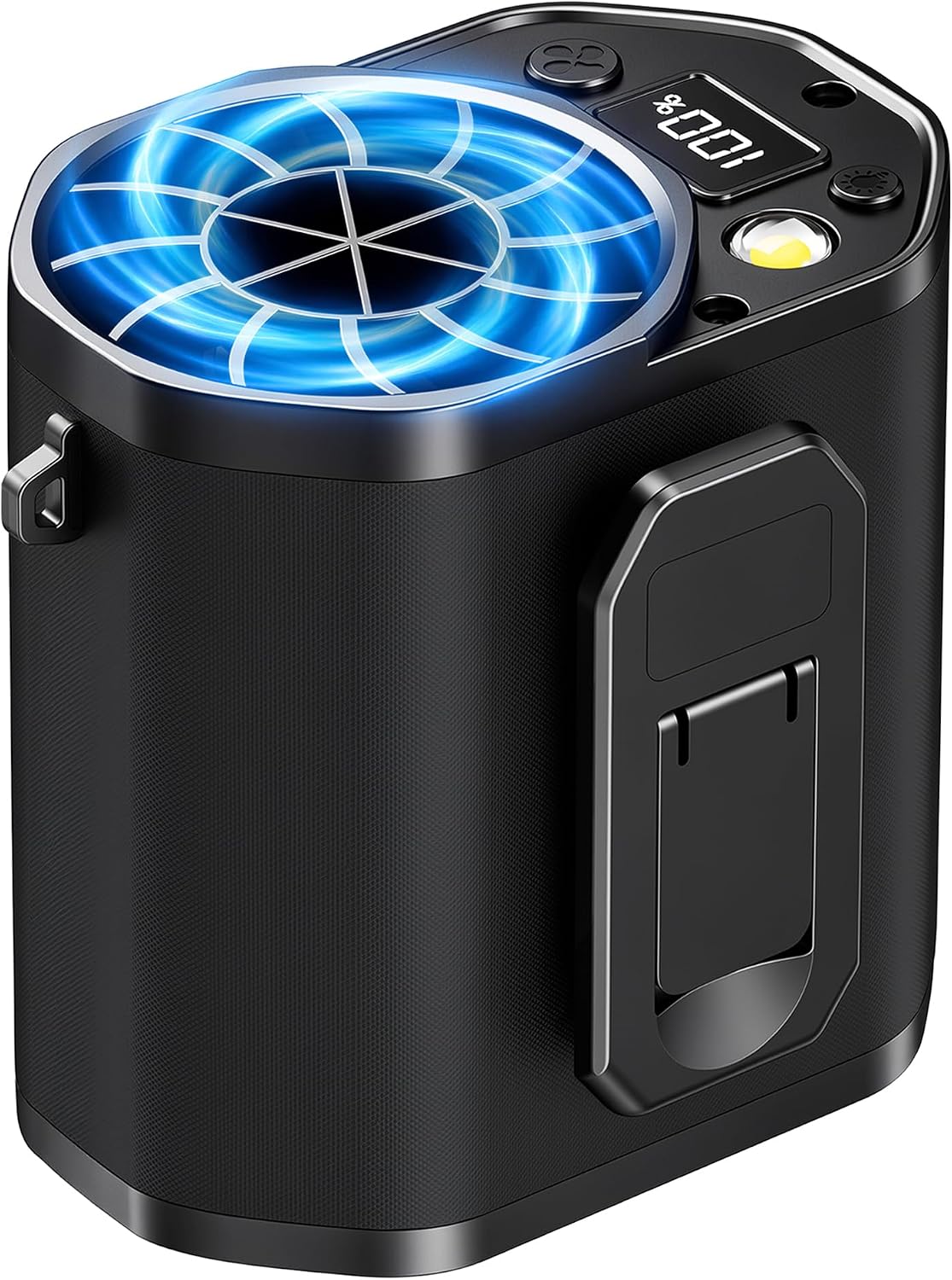 Portable Clip-On Waist & Neck Fan with LED Light