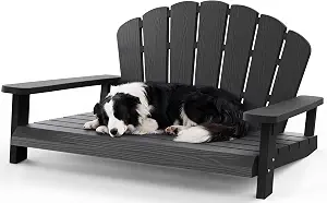 Elevated Resin Dog Sofa Chair (Black)