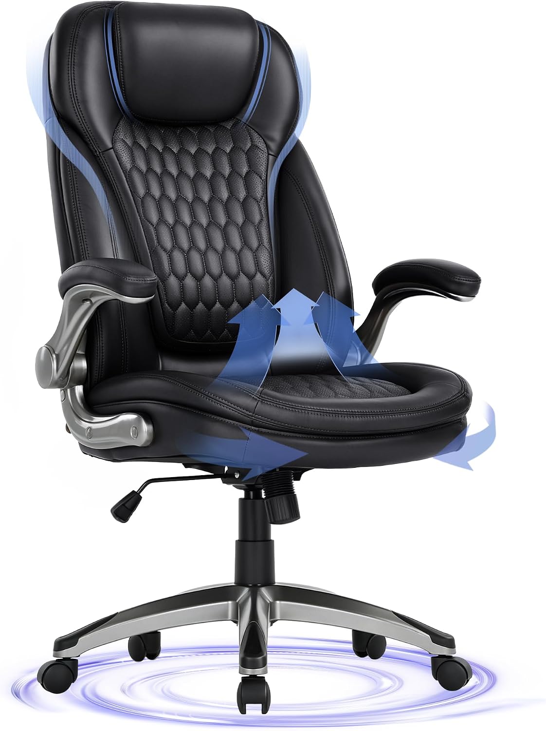 COLAMY Executive Ergonomic Leather Desk Chair