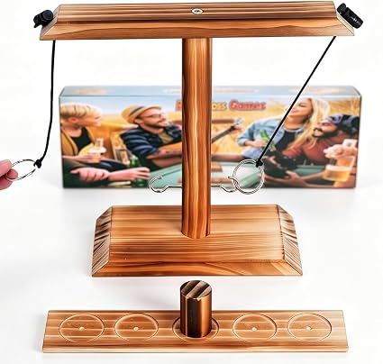 Large Base Hook and Ring Toss Game