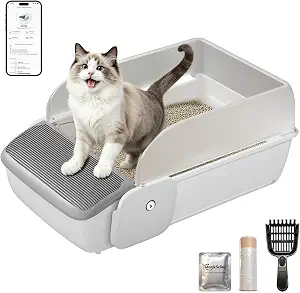 Open-Top Self-Cleaning Automatic Cat Litter Box