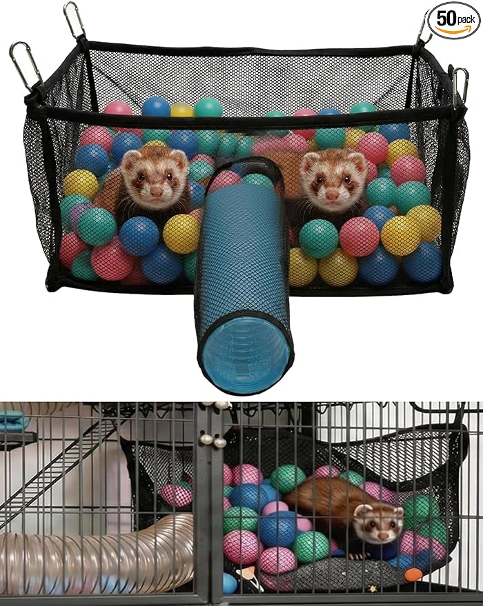 Ferret Ball Pit with 50-Pack Balls & Hammock