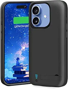 5000mAh Battery Case for iPhone 17 & 16 Pro (6.3″)
