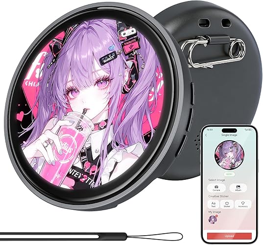 Digital Touch Screen LED Pin Badge