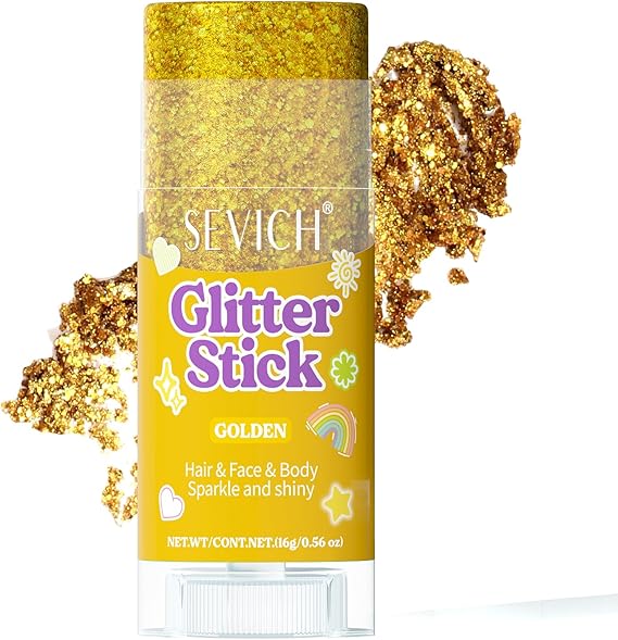 SEVICH Gold Glitter Stick for Hair & Body